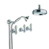 Faucets in solid brass - 6022-L Dronning  wall mounted shower