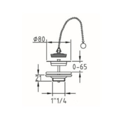 Strainer waste 1" 1/4