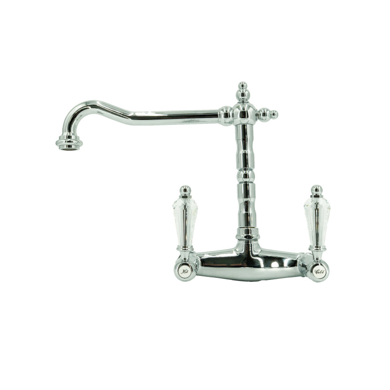 Faucets in solid brass - 3013 Queen wall mounted