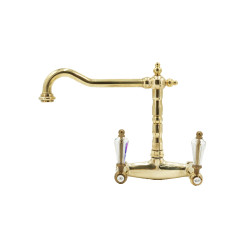 Faucets in solid brass - 3013 Queen wall mounted