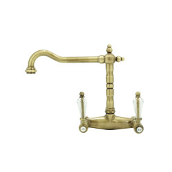 Faucets in solid brass - 3013 Queen wall mounted