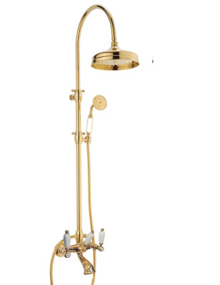 Armaturer i massiv messing - Doccia arco + 6040 Penelope bruse-badekar