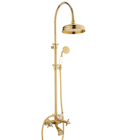 Armaturer i massiv messing - Doccia arco + 6040 Waterspring bruser-badekar
