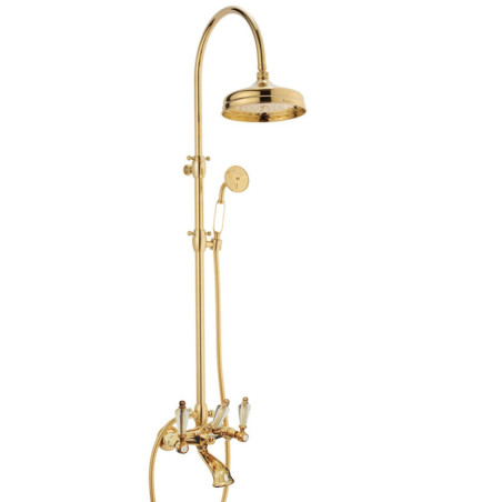 Armaturer i massiv messing - Doccia arco + 6040 Dronning bruse-badekar