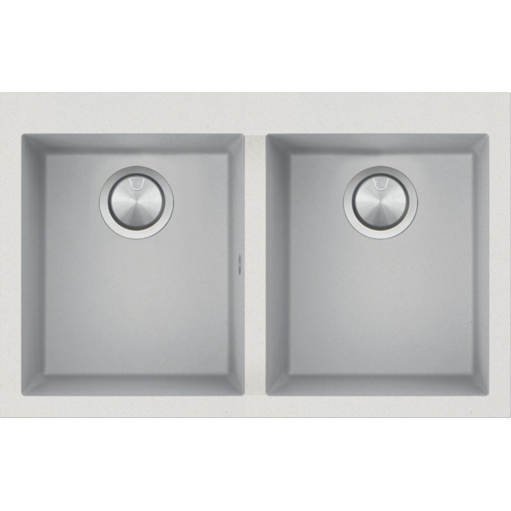 Køkkenvask firkantet Soul 79×50 cm hvid