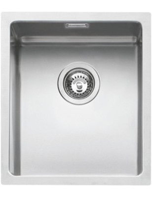 Køkkenvask firkantet stålvask 34 × 40 cm med radius 15