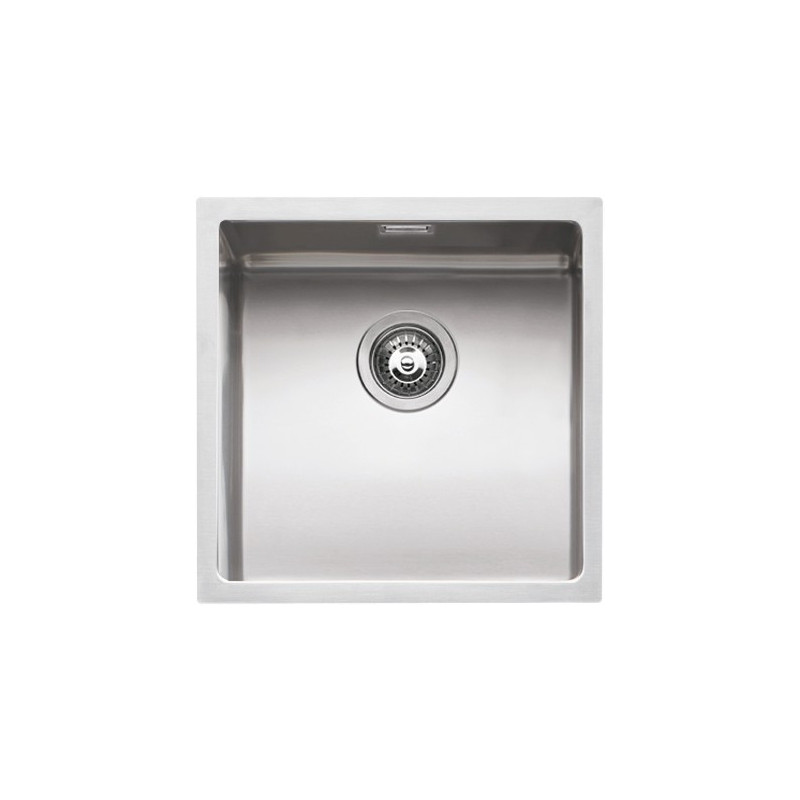 Køkkenvask firkantet stålvask 40 × 40 cm med radius “15”