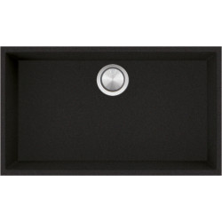 Kitchen sink square Soul 72.5×40 cm undermounted black