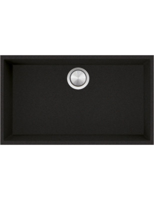 Køkkenvask firkantet Soul 72.5×40 cm undermonteret sort