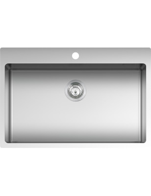 Køkkenvask firkantet B_Smart 76x50,5 cm med radius "10"