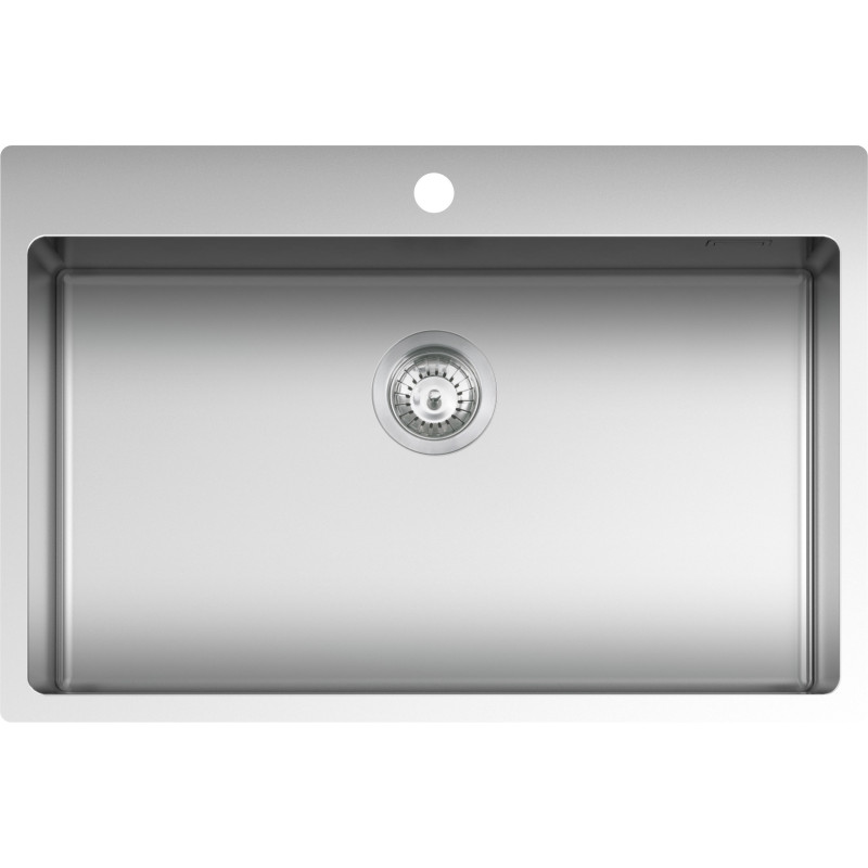 Kitchen sink square B_Smart 76x50,5 cm with radius “10” Kitchen sink square B_Smart 76x50,5 cm with radius “10”