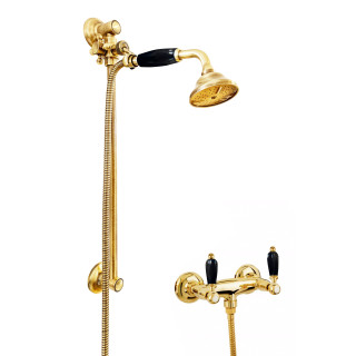 Armaturer i massiv messing - 6019 + 704 Onyx bruser