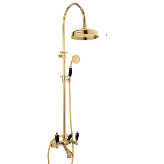 Armaturer i massiv messing - Doccia arco + 6040 Onyx brusebadekar