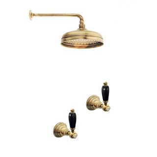 Armaturer i massiv messing - 6021 Onyx vægmonteret bruser