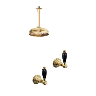 Armaturer i massiv messing - 6021-L Onyx vægmonteret bruser