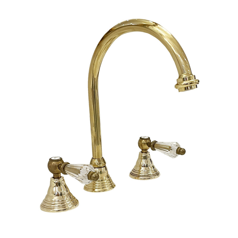 Armatur i massiv messing - 6004 Dronning 3-huller