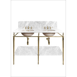 Ophelia double washbasin on frame