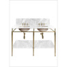 Ophelia double washbasin on frame