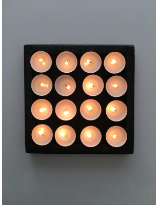 Lavasten lysestage 20 x 20 cm | Naturligt råt design