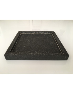Lavasten lysestage 20 x 20 cm | Naturligt råt design