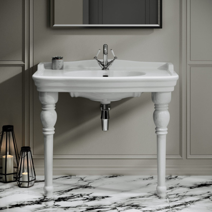 Console Regent 1000 mm – Klassisk Keramisk Konsolvask