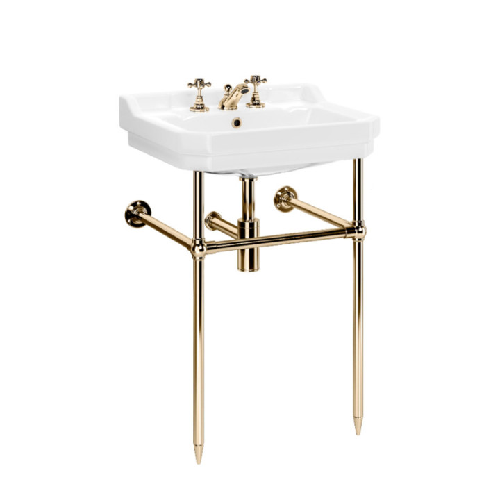 Håndvask på stel Lichfield – Klassisk konsolvask i krom, messing, nikkel, bronze, kobber & guld