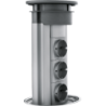 Round extractable power socket tower