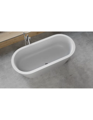 Badekar i kvarts – Perth | Fritstående dobbeltende badekar i massiv overflade
