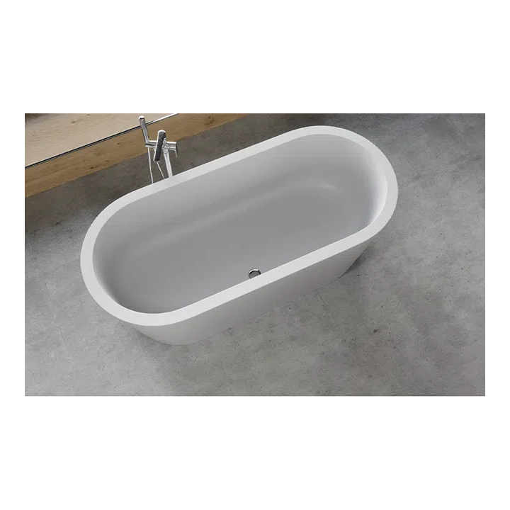 Badekar i kvarts – Perth | Fritstående dobbeltende badekar i massiv overflade