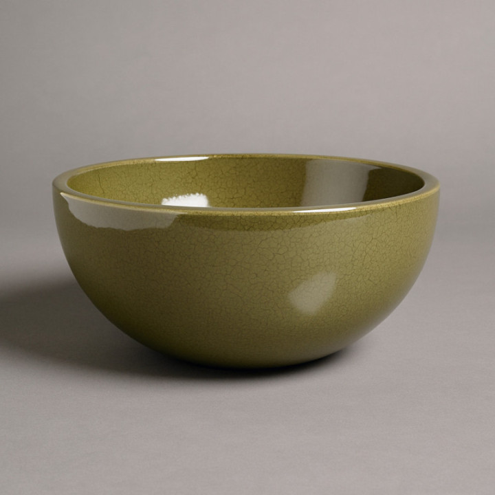 Glaseret Lava Sten Rundt Håndvask – Håndlavet Etna Håndvask | Sicilien