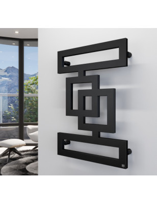 Square håndklædetørrer – geometrisk design i chrome & farver