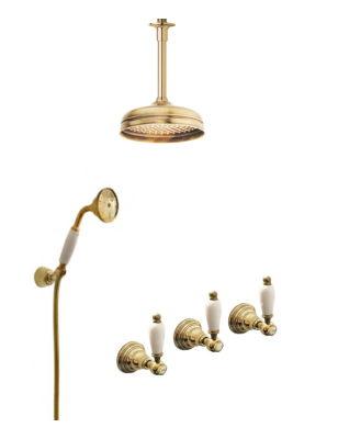 Bruser i massivt messing - 6022-L Penelope Loftmonteret