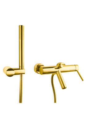 Vægmonteret kar-/brusearmatur med håndbruser - 23100 Capri