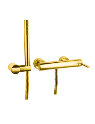 Brusearmatur med håndbruser vægmonteret etgrebs - 23140 Capri