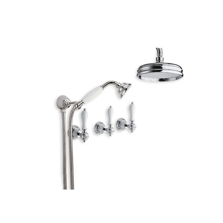 Armaturer i massiv messing - 6022-L Penelope vægmonteret bruser