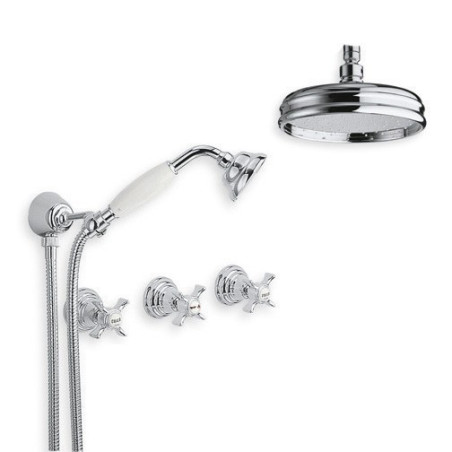 Armaturer i massiv messing - 6022-L Waterspring vægmonteret bruser